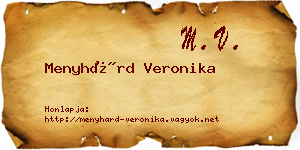 Menyhárd Veronika névjegykártya