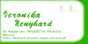 veronika menyhard business card